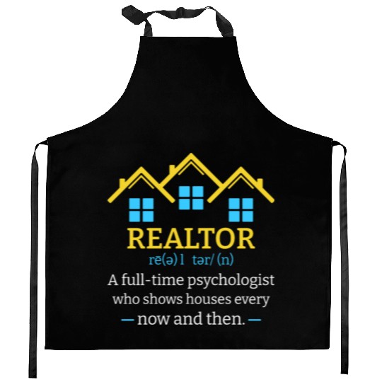 Funny Realtor Definition Outfit for Real Estate Ag Kitchen Aprons
