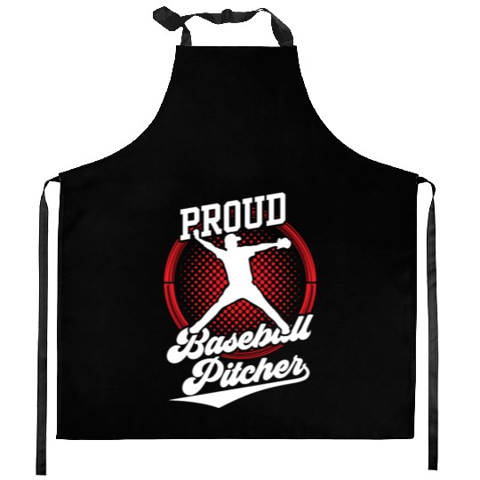 Proud Baseball Pitcher Player Hobby Sayings Kitchen Aprons