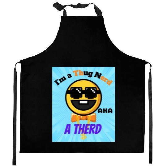 Thug Nerd aka Therd funny meme Kitchen Aprons