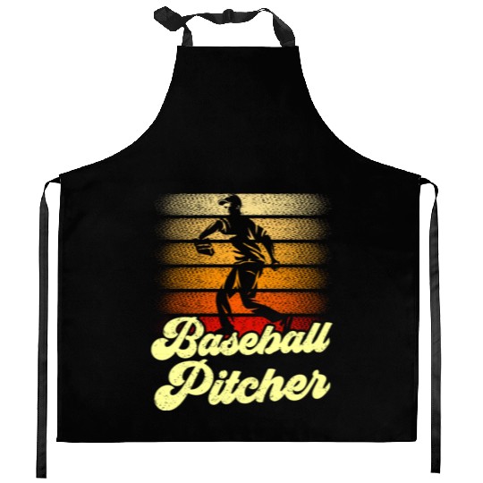 Baseball Pitcher Player Hobby Sayings Kitchen Aprons