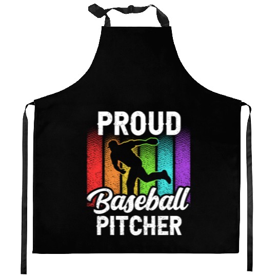 Proud Baseball Pitcher Sayings Player Hobby Kitchen Aprons