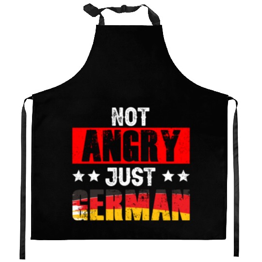 Not Angry Just German Germany Teacher Voice Kitchen Aprons