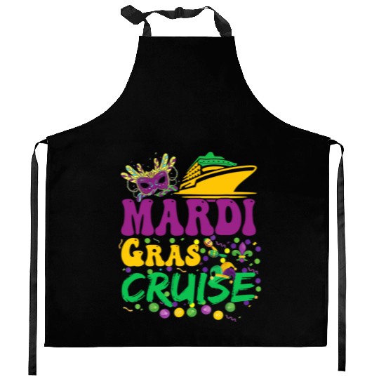 Mardi Gras Cruise Cruising Mask Cruise Ship Party Kitchen Aprons