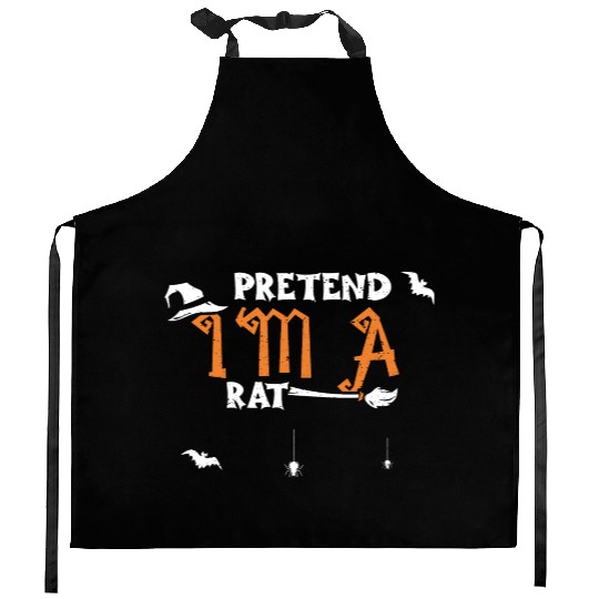 Pretend I'm A Rat - Halloween Kitchen Aprons