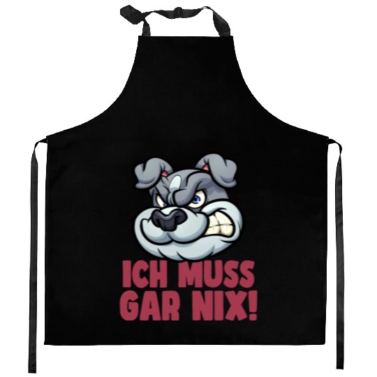 I don't have to relax at all, Great Dane dog lover Kitchen Aprons