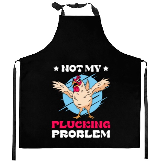 Chicken Mean Pet Plucking Angry Farm Animal Kitchen Aprons