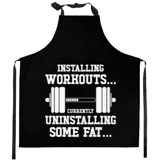 Installing Workout Gym Lover Exercise Kitchen Aprons
