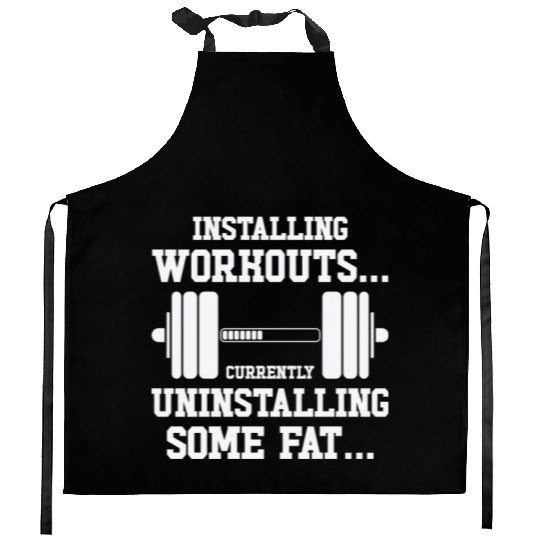 Installing Workout Gym Lover Exercise Kitchen Aprons