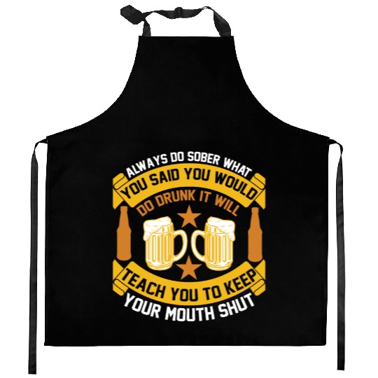Teach you to keep your mouth shut Kitchen Aprons