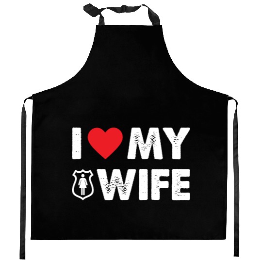 I LOVE MY WIFE Kitchen Aprons