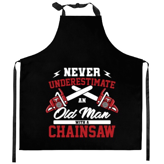 Classic Logger Lumberjack Chainsaw Workers Gifts Kitchen Aprons