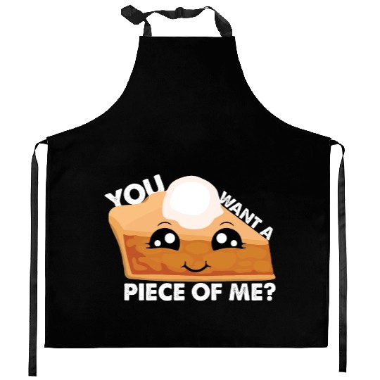 Kawaii Pumpkin Pie Lovers You Want A Piece Of Me Kitchen Aprons