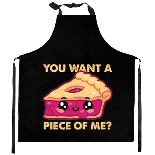 You Want A Piece Of Me Kawaii Pumpkin Pie Lovers Kitchen Aprons