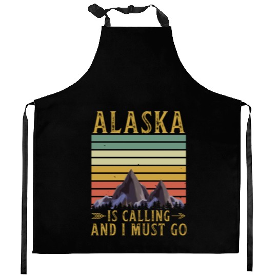 Alaska Kitchen Aprons Men's Women Children USA North Pole