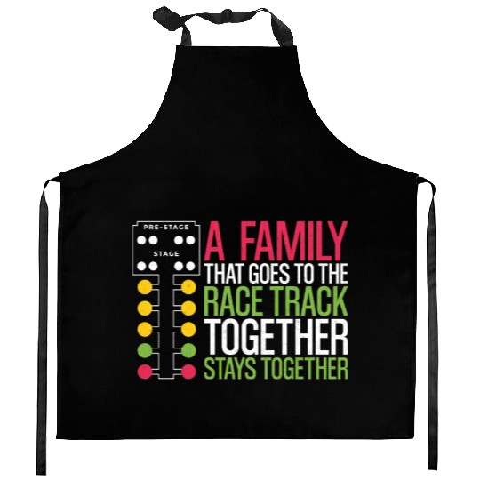 Drag Racing Race Car Family A Kitchen Aprons