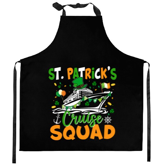 St Patrick s Day Cruise Squad Happy Patricks Day Kitchen Aprons