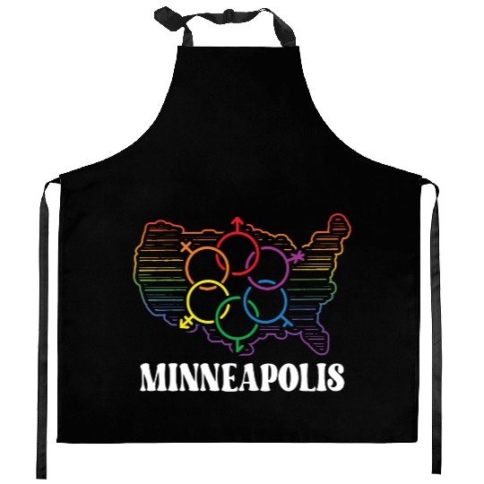Minneapolis Pride Month Pride Flag LGBT Community Kitchen Aprons