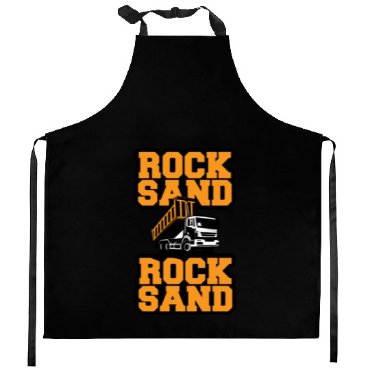 Rock Sand Dump Truck Kitchen Aprons