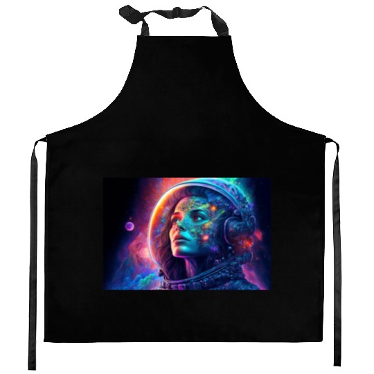 Psychedelic Astronauts 2 Kitchen Aprons