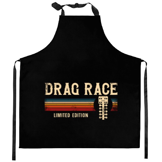 Drag Racing Race Car Retro Vintage Kitchen Aprons