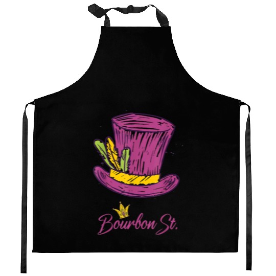 Bourbon Street Mardi Gras New Orleans French Quart Kitchen Aprons