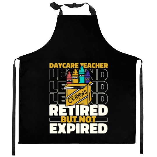 Daycare Teacher Retired Kitchen Aprons