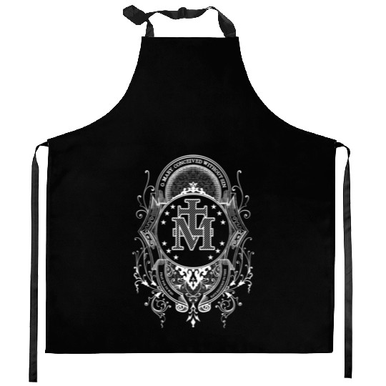 Sacred Heart of Jesus and Immaculate Heart of Mary Kitchen Aprons