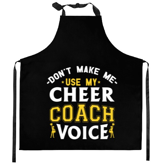 Cheer Coach Voice Funny Cheerleading Coach Kitchen Aprons