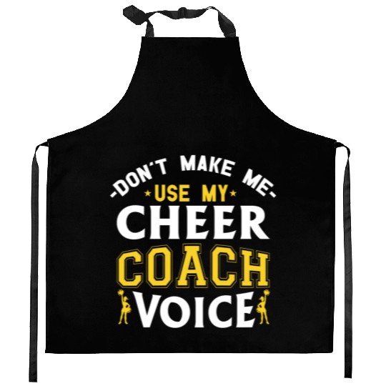 Cheer Coach Voice Funny Cheerleading Coach Kitchen Aprons