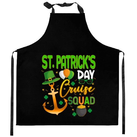 St Patrick's Day Cruise Squad Group Matching Kitchen Aprons
