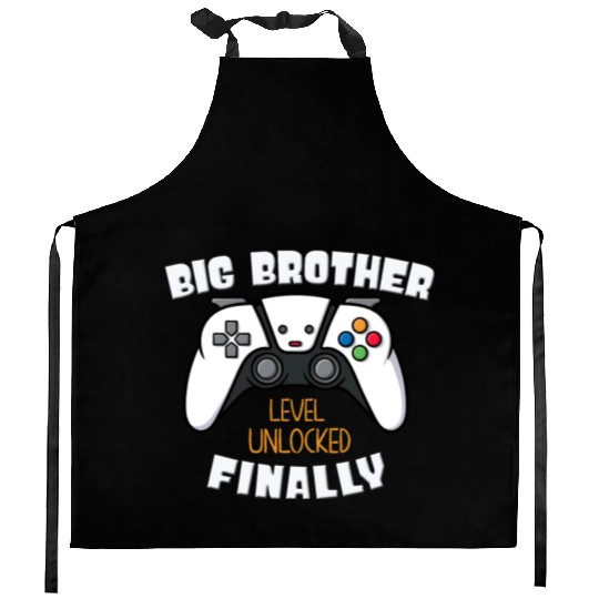 Big Brother Finally Big Bro Gamer Promoted Son Kitchen Aprons