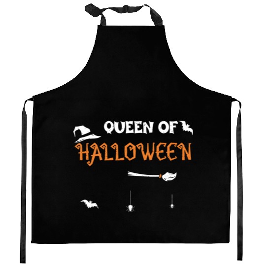 Queen Of Halloween - Halloween Kitchen Aprons
