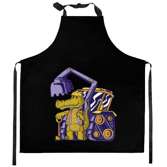 Construction worker alligator Construction worker Kitchen Aprons