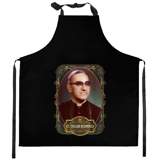Saint Oscar Romero El Salvador Catholic Saint Mons Kitchen Aprons
