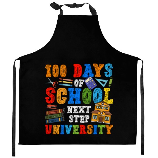 100 Days of School - Next Step University Kitchen Aprons