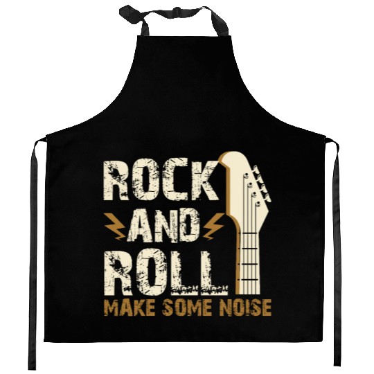 Rock and Roll Make Some Noise Kitchen Aprons