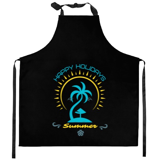 Happy Holidays Summer Kitchen Aprons