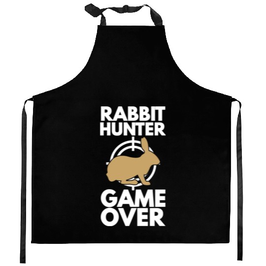 Rabbit Hunter Game Over Rabbit Lover Kitchen Aprons