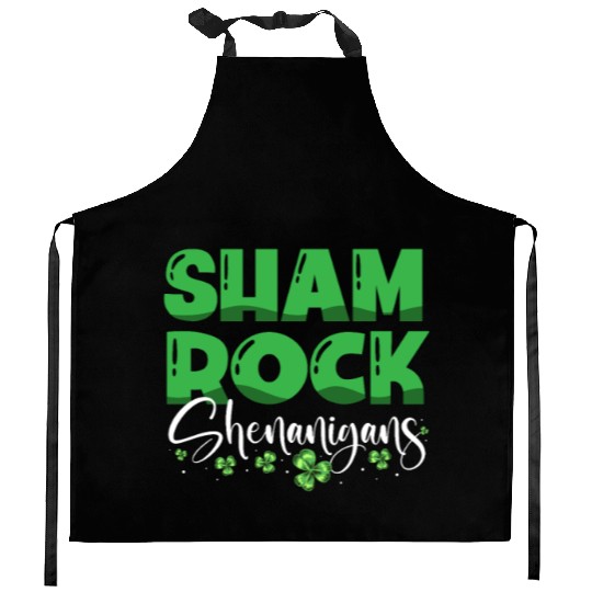 Shamrock Shenanigan Irish Pride St. Patricks Day Kitchen Aprons