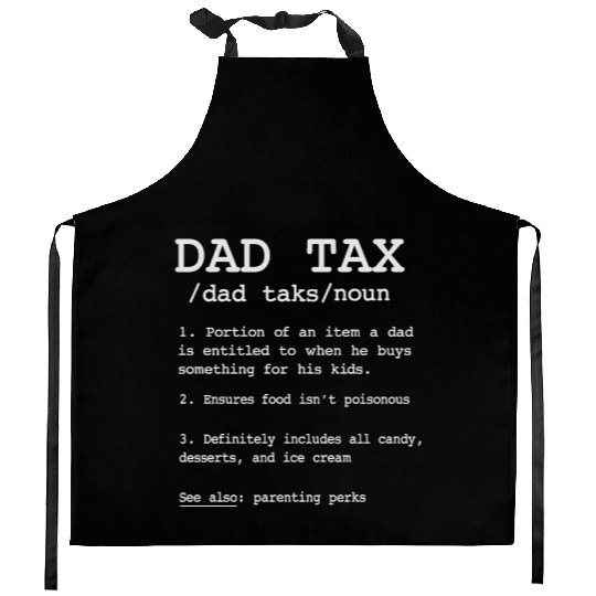 Vintage Dad Tax Definition Men Funny Father's Day Kitchen Aprons