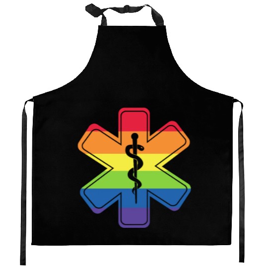 LGBT Caduceus EMT Medical Symbol Kitchen Aprons