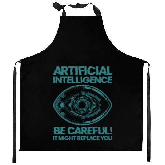 AI Machine Learning Computer Geek Technology Robot Kitchen Aprons