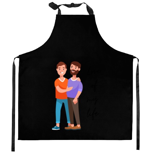lesbian lgbtq pride valentine day 2023 valentines Kitchen Aprons