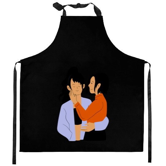lesbian lgbtq pride valentine day 2023 valentines Kitchen Aprons