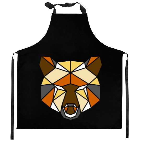 LGBT Bear Kitchen Aprons, LGBT bear Geometric Bear Pride,