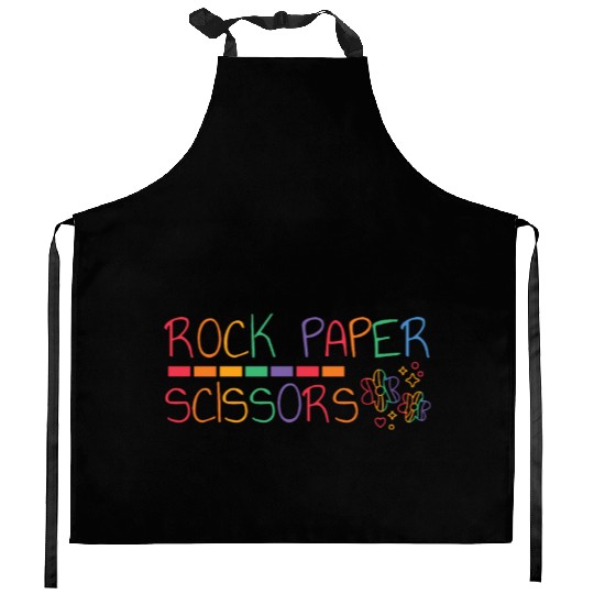 Rock Paper Scissors LGBT Lesbian Funny Quote Pride Kitchen Aprons