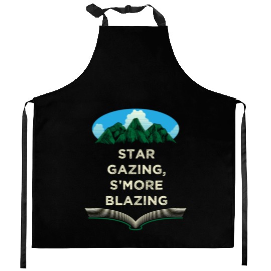 Star Gazing Smore Blazing Camping Friends Camper B Kitchen Aprons