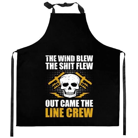 Funny Electrical Lineman Saying Thank A Lineman Kitchen Aprons