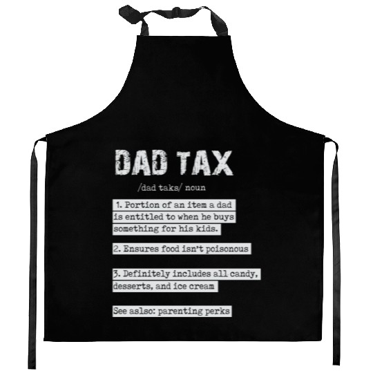 Vintage Dad Tax Definition Men Funny Father's Day Kitchen Aprons