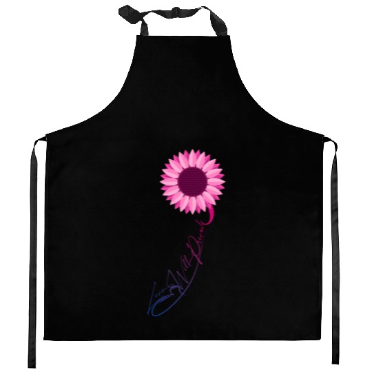 Love Will Prevail Bisexual Sunflower Bi Pride Kitchen Aprons